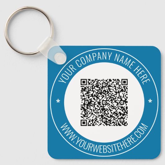 Aangepaste QR Code Naam Website Kleuren Sleutelhan Sleutelhanger (Voorkant)