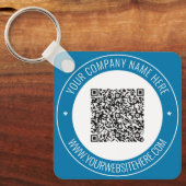Aangepaste QR Code Naam Website Kleuren Sleutelhan Sleutelhanger (Voorkant)