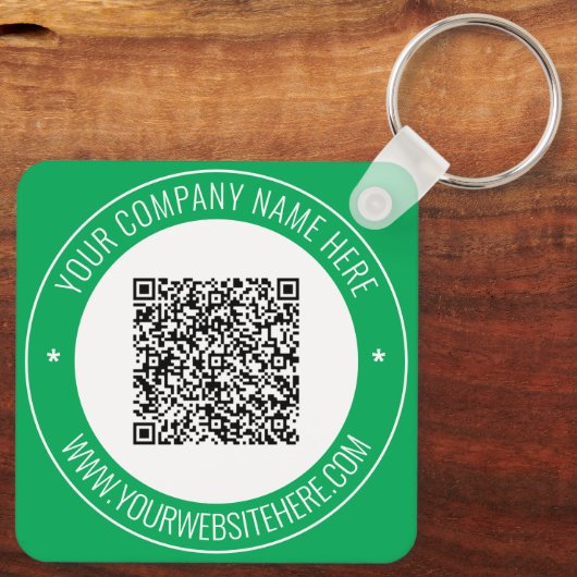 Aangepaste QR Code Naam Website Kleuren Sleutelhan Sleutelhanger (Achterkant)