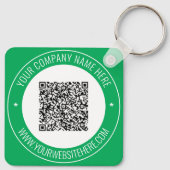 Aangepaste QR Code Naam Website Kleuren Sleutelhan Sleutelhanger (Achterkant)