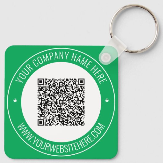 Aangepaste QR Code Naam Website Kleuren Sleutelhan Sleutelhanger (Achterkant)