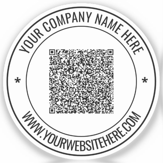 Aangepaste QR-code naam website promotionele stick Sticker (Voorkant)