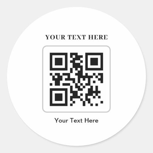 aangepaste QR-code naar een trouwwebsite Ronde Sticker (Voorkant)