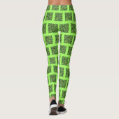 Aangepaste QR-code Neon Green Leggings of Kies Kle (Achterkant)