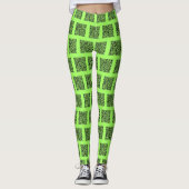 Aangepaste QR-code Neon Green Leggings of Kies Kle (Voorkant)