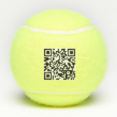 Aangepaste QR-code of foto-contactinfo-id-label Tennisballen (Achterkant)
