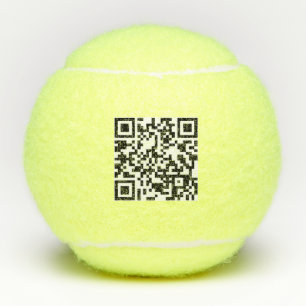 Aangepaste QR-code of foto-contactinfo-id-label Tennisballen