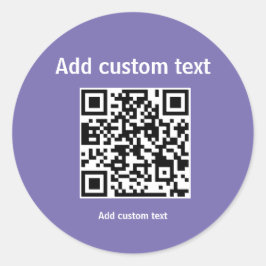 aangepaste QR-code op maat gesneden webrondsticker Ronde Sticker