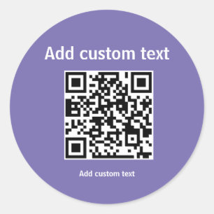 aangepaste QR-code op maat gesneden webrondsticker Ronde Sticker