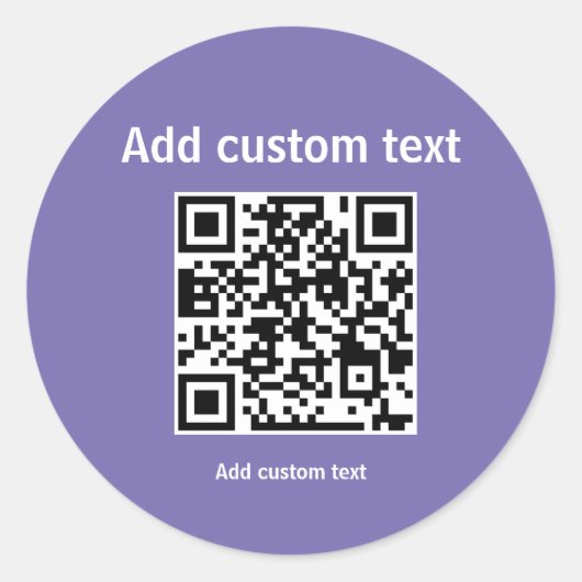 aangepaste QR-code op maat gesneden webrondsticker Ronde Sticker (Voorkant)
