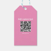 aangepaste QR-code op maat gesneden website roze L Cadeaulabel (Voorkant)