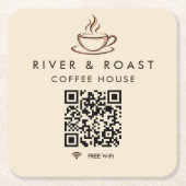 Aangepaste QR-code op papieren onderzetter voor ko (Voorkant)