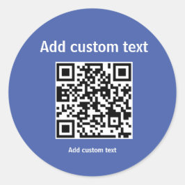 aangepaste QR-code personaliseren website Ronde Sticker