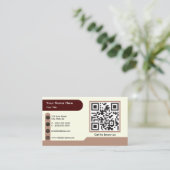 Aangepaste QR Code Professional Company Modern Log Visitekaartje (Staand voorkant)