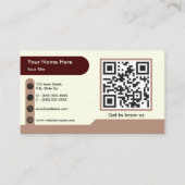 Aangepaste QR Code Professional Company Modern Log Visitekaartje (Voorkant)