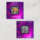 Aangepaste QR-code professioneel Vierkante Visitekaartje (Voorkant / Achterkant)