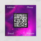 Aangepaste QR-code professioneel Vierkante Visitekaartje (Achterkant)