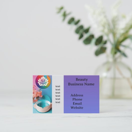 Aangepaste QR-code professioneel Visitekaartje (Staand voorkant)