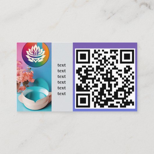 Aangepaste QR-code professioneel Visitekaartje (Achterkant)