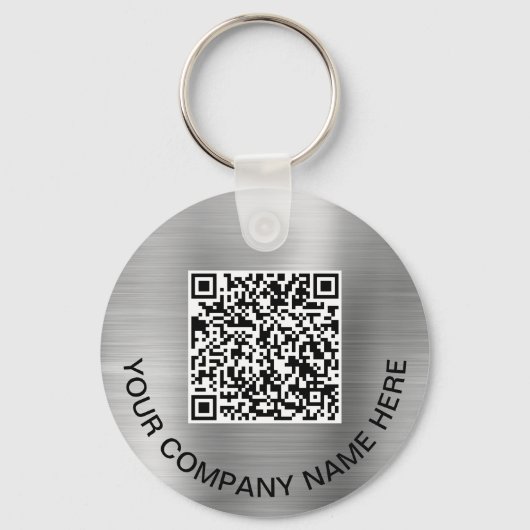 Aangepaste QR-code promotievilver Sleutelhanger (Voorkant)
