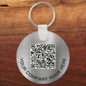 Aangepaste QR-code promotievilver Sleutelhanger (Voorkant)