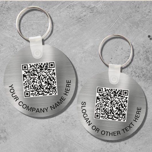 Aangepaste QR-code promotievilver Sleutelhanger
