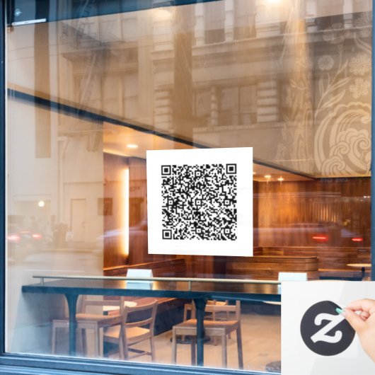 Aangepaste QR-code promotionele zakelijke raamstic Raamsticker (Cafe Raam)