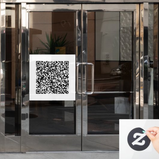 Aangepaste QR-code promotionele zakelijke raamstic Raamsticker (Kantoordeur)