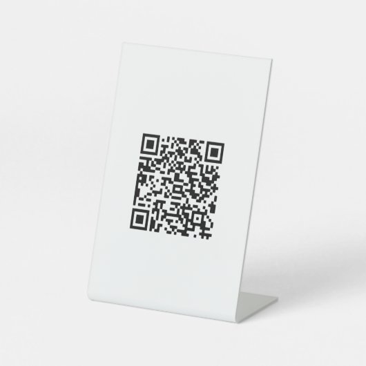 Aangepaste QR-code Reclamebord Met Voetstuk (Voorkant)