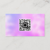 Aangepaste QR-code regenboogpasta kleuren Eenvoudi Visitekaartje (Achterkant)