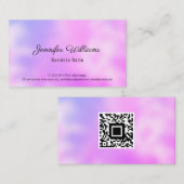 Aangepaste QR-code regenboogpasta kleuren Eenvoudi Visitekaartje (Voorkant / Achterkant)