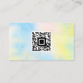 Aangepaste QR-code regenboogpasta kleuren Eenvoudi Visitekaartje (Achterkant)
