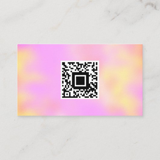 Aangepaste QR-code regenboogpasta kleuren Eenvoudi Visitekaartje (Achterkant)