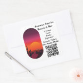 Aangepaste QR-code restaurant bar social media pro Vierkante Sticker (Envelop)