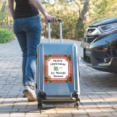 Aangepaste QR Code Restaurant Kerst Rood Plaid Sticker (Koffer Insitu)