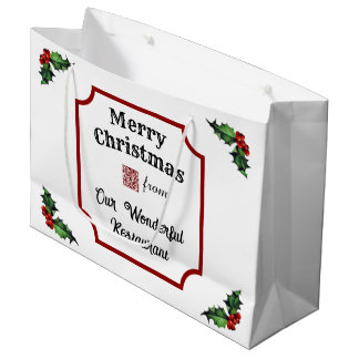Aangepaste QR Code Restaurant Vrolijk Kerstfeest Groot Cadeauzakje