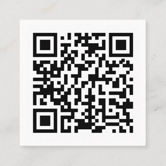 Aangepaste QR Code Retro Social Media Verbind met  Vierkante Visitekaartje (Achterkant)