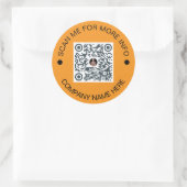 Aangepaste QR-code Rond SINAASAPPEL Waterdichte Za Ronde Sticker (Tas)