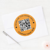 Aangepaste QR-code Rond SINAASAPPEL Waterdichte Za Ronde Sticker (Envelop)