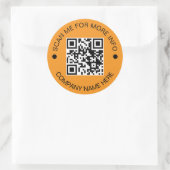 Aangepaste QR-code Rond SINAASAPPEL Waterdichte Za Ronde Sticker (Tas)