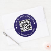Aangepaste QR-code Rond Vinyl Waterdicht Bedrijf Ronde Sticker (Envelop)