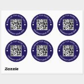 Aangepaste QR-code Rond Vinyl Waterdicht Bedrijf Ronde Sticker (Vel)