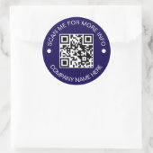 Aangepaste QR-code Rond Vinyl Waterdicht Bedrijf Ronde Sticker (Tas)