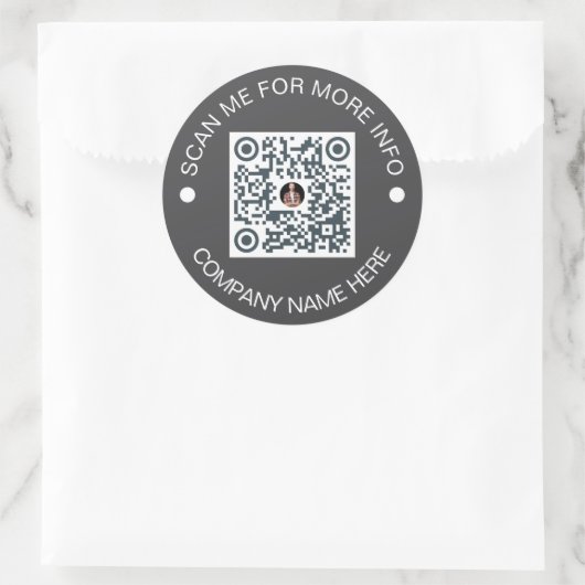 Aangepaste QR-code Rond Vinyl Waterdicht Bedrijf Ronde Sticker (Tas)