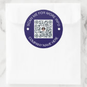 Aangepaste QR-code Rond Vinyl Waterdicht Bedrijf Ronde Sticker (Tas)