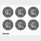 Aangepaste QR-code Rond Vinyl Waterdicht Bedrijf Ronde Sticker (Vel)