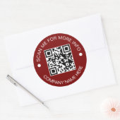 Aangepaste QR-code Rond Vinyl Waterdicht Bedrijf Ronde Sticker (Envelop)
