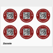 Aangepaste QR-code Rond Vinyl Waterdicht Bedrijf Ronde Sticker (Vel)