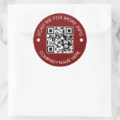Aangepaste QR-code Rond Vinyl Waterdicht Bedrijf Ronde Sticker (Tas)