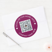 Aangepaste QR-code Rond Vinyl Waterdicht Bedrijf Ronde Sticker (Envelop)